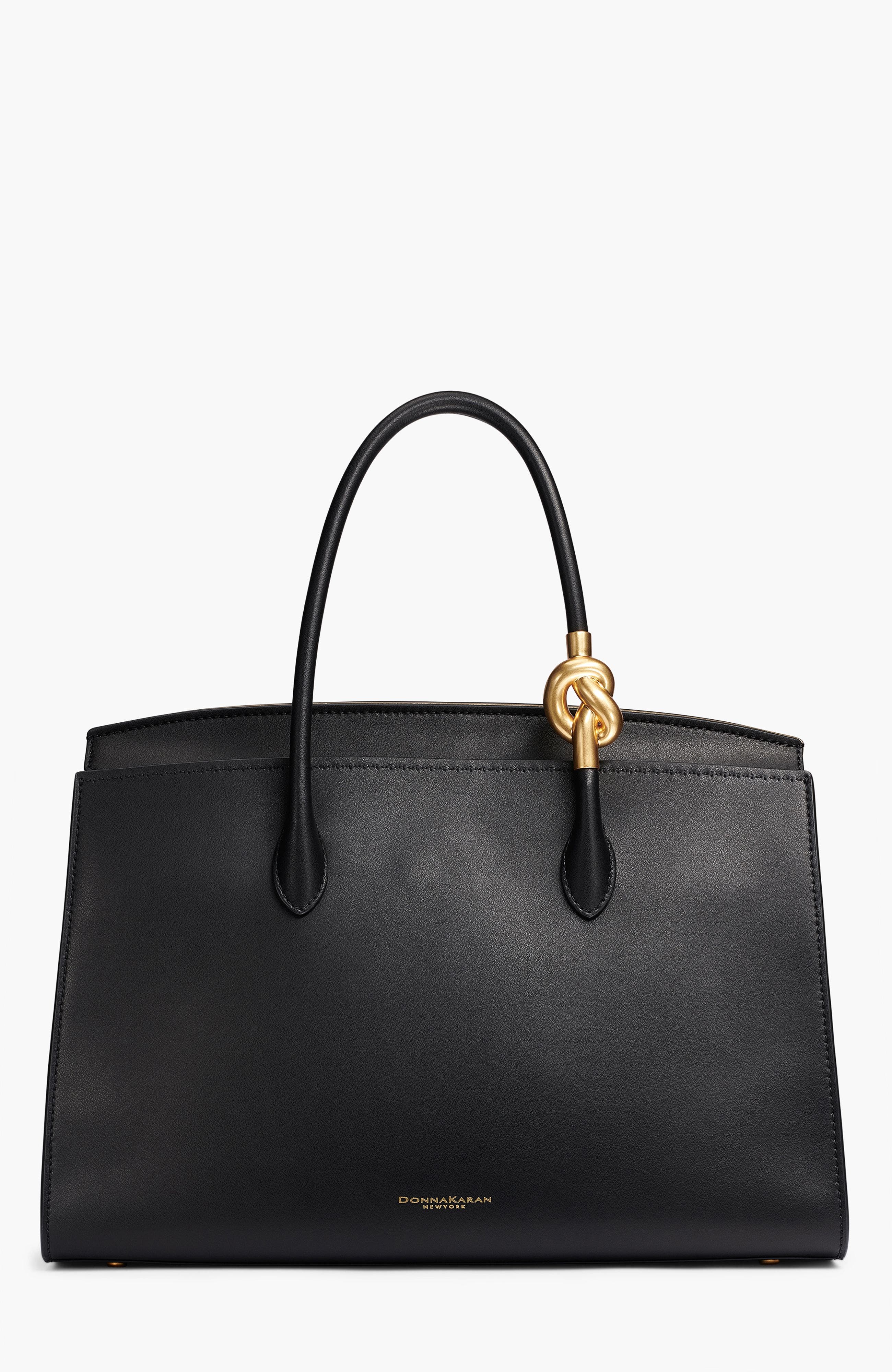 Donna Karan New York Loden Satchel, Main, color, Blk/Gold