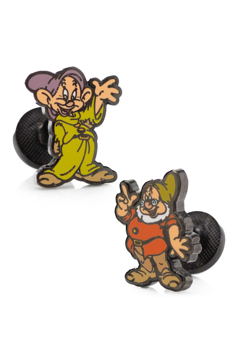 Dopey & Doc Mismatched Cuff Links, Main, color, RED