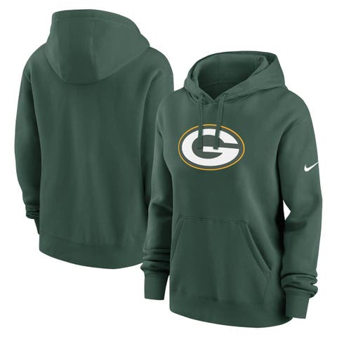 Women's Nike Green Green Bay Packers Club Fleece Pullover Hoodie