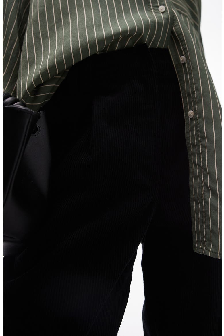 Corduroy Ankle Pants, Alternate, color, BLACK