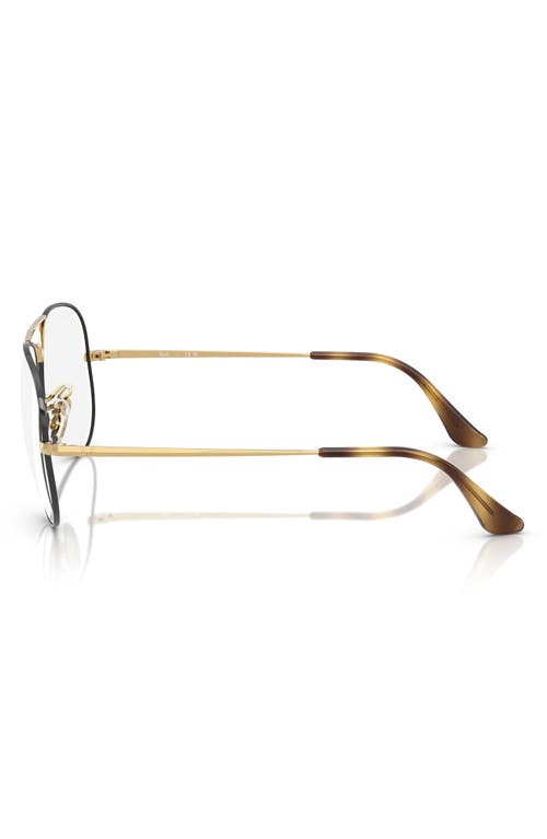 Ray Ban Ray-ban 55mm Optical Glasses In Gold Havana