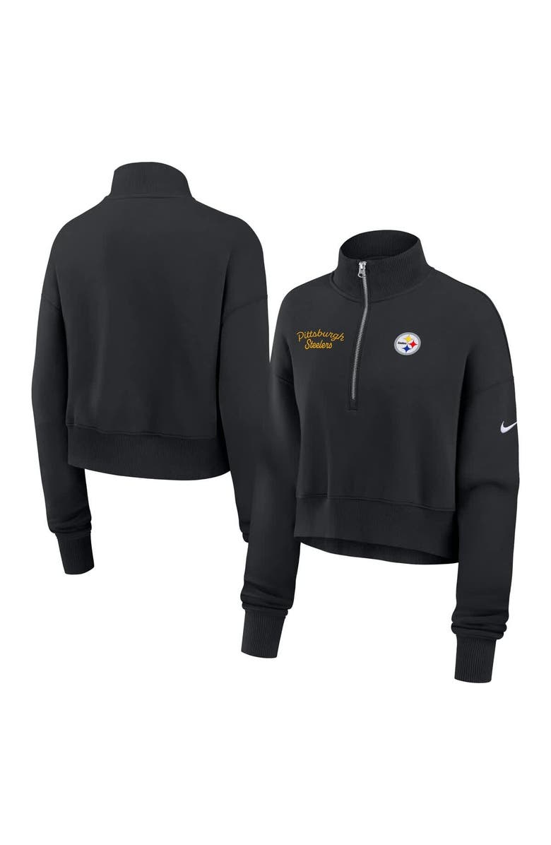 Nike Women's Nike Black Pittsburgh Steelers Primetime Phoenix Half-Zip Sweatshirt, Alternate, color, Black