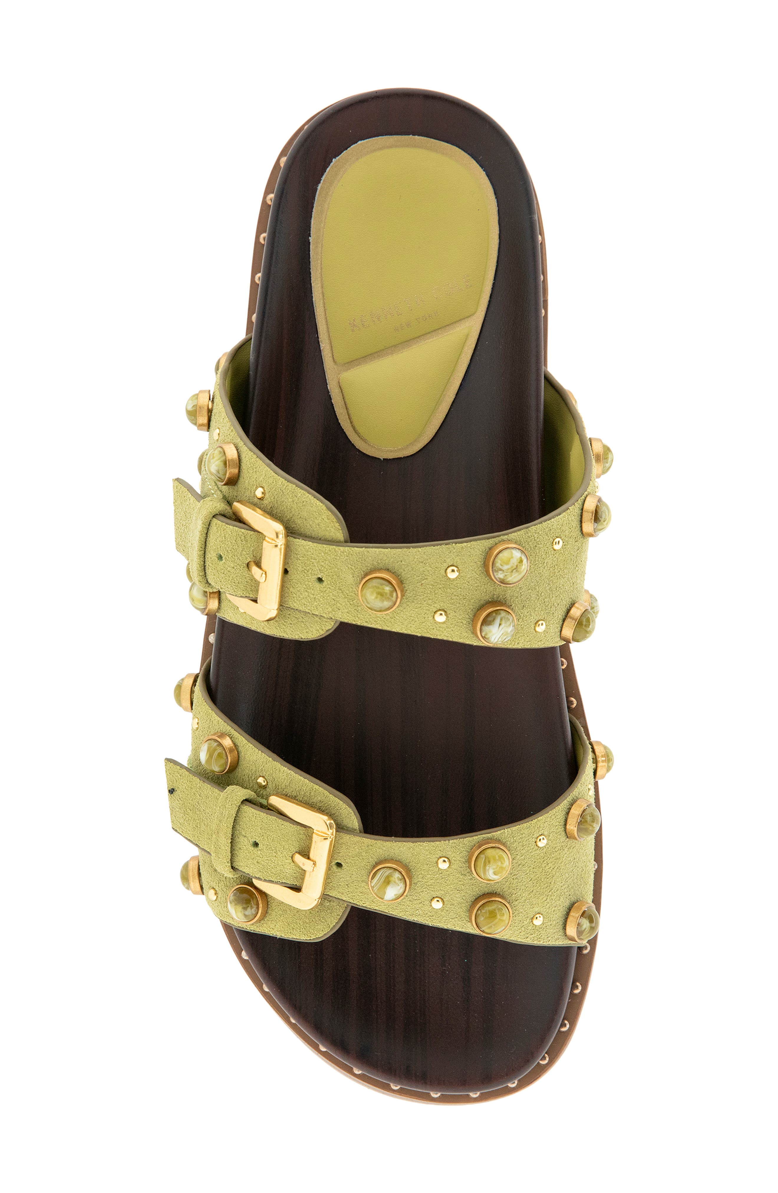 Deardra Two-Strap Sandal, Alternate, color, ARTICHOKE SUEDE