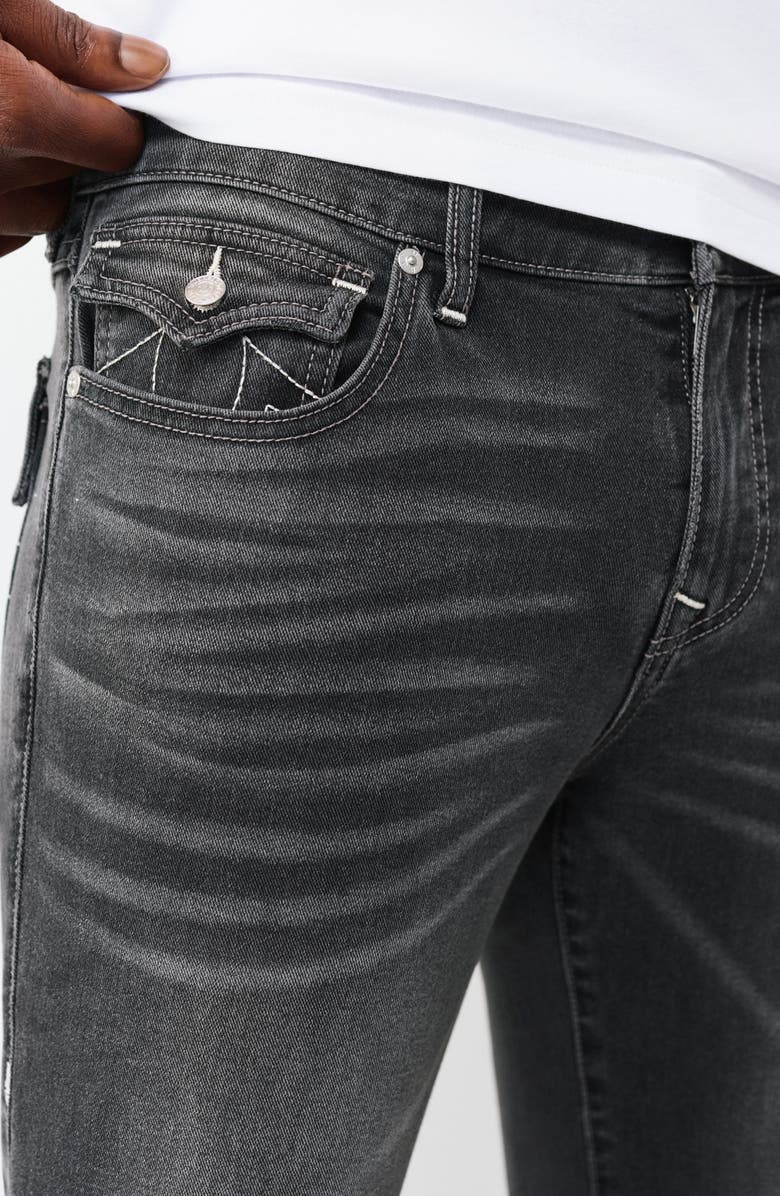 True Religion Ricky Snap Flap Straight Leg Jeans, Alternate, color, Grey Gloomy Wash