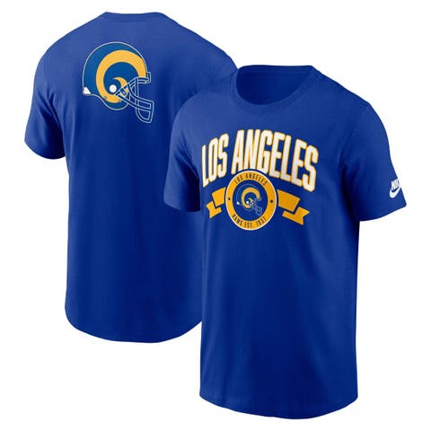 Men's Nike Royal Los Angeles Rams Rewind Front and Back Hit Essential T-Shirt