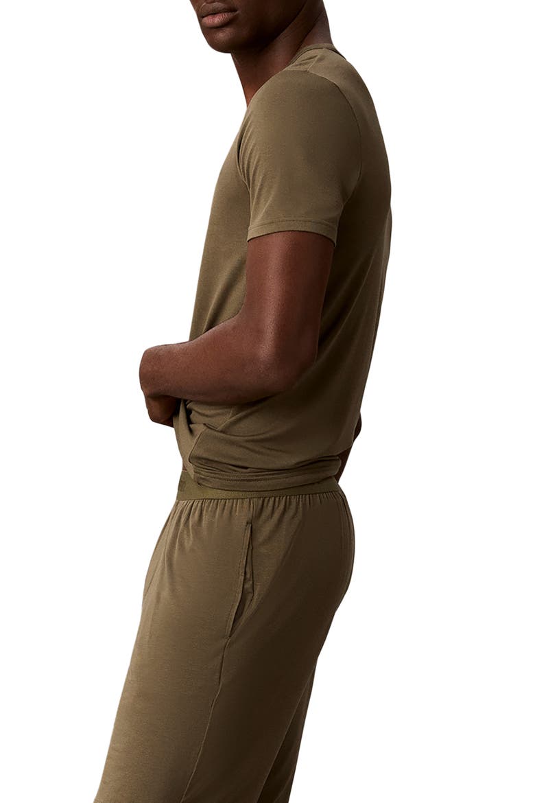 Ultrasoft Stretch Modal Pajama T-Shirt, Alternate, color, OLIVE NIGHT
