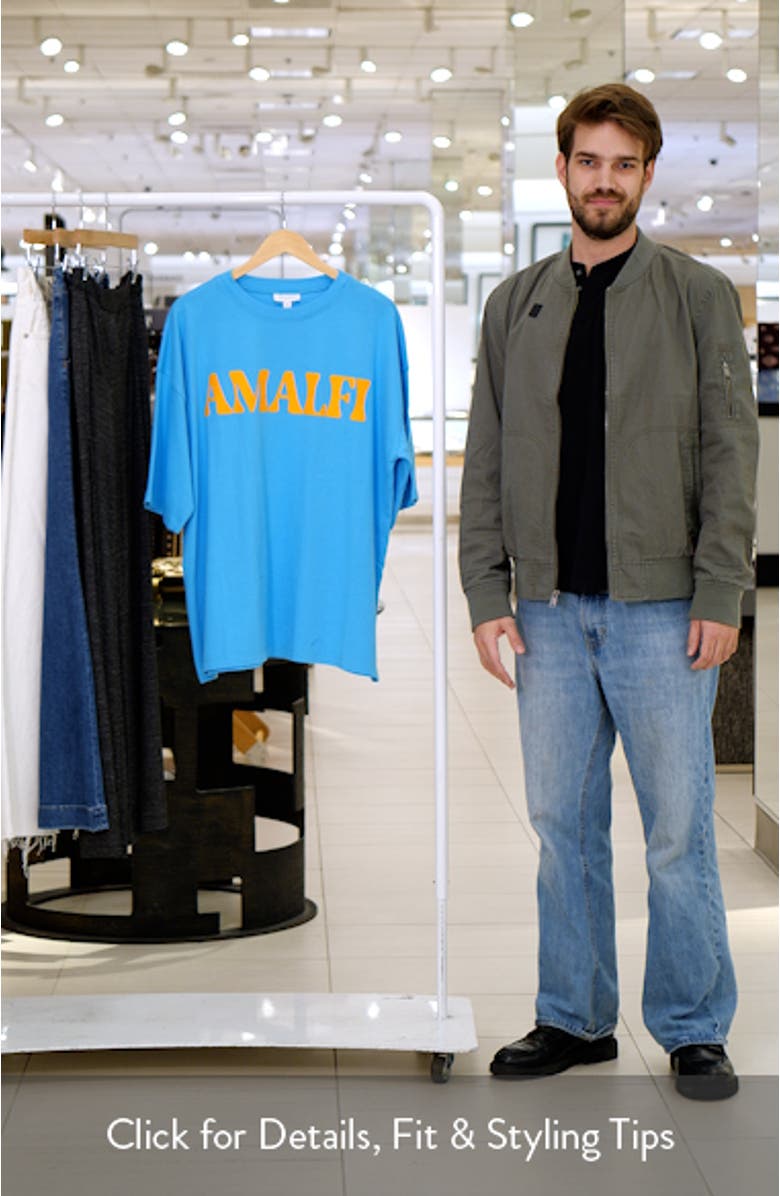 Amalfi Oversize Cotton Graphic T-Shirt, sales video thumbnail