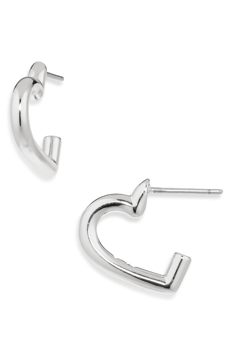 Kate Spade New York heart hoop earrings, Main, color,