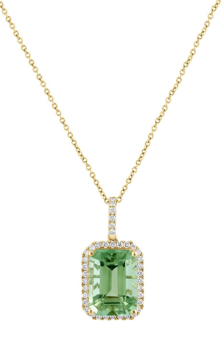 EFFY 14K Yellow Gold Prasiolite & Diamond Pendant Necklace - 0.47ctw., Main, color,