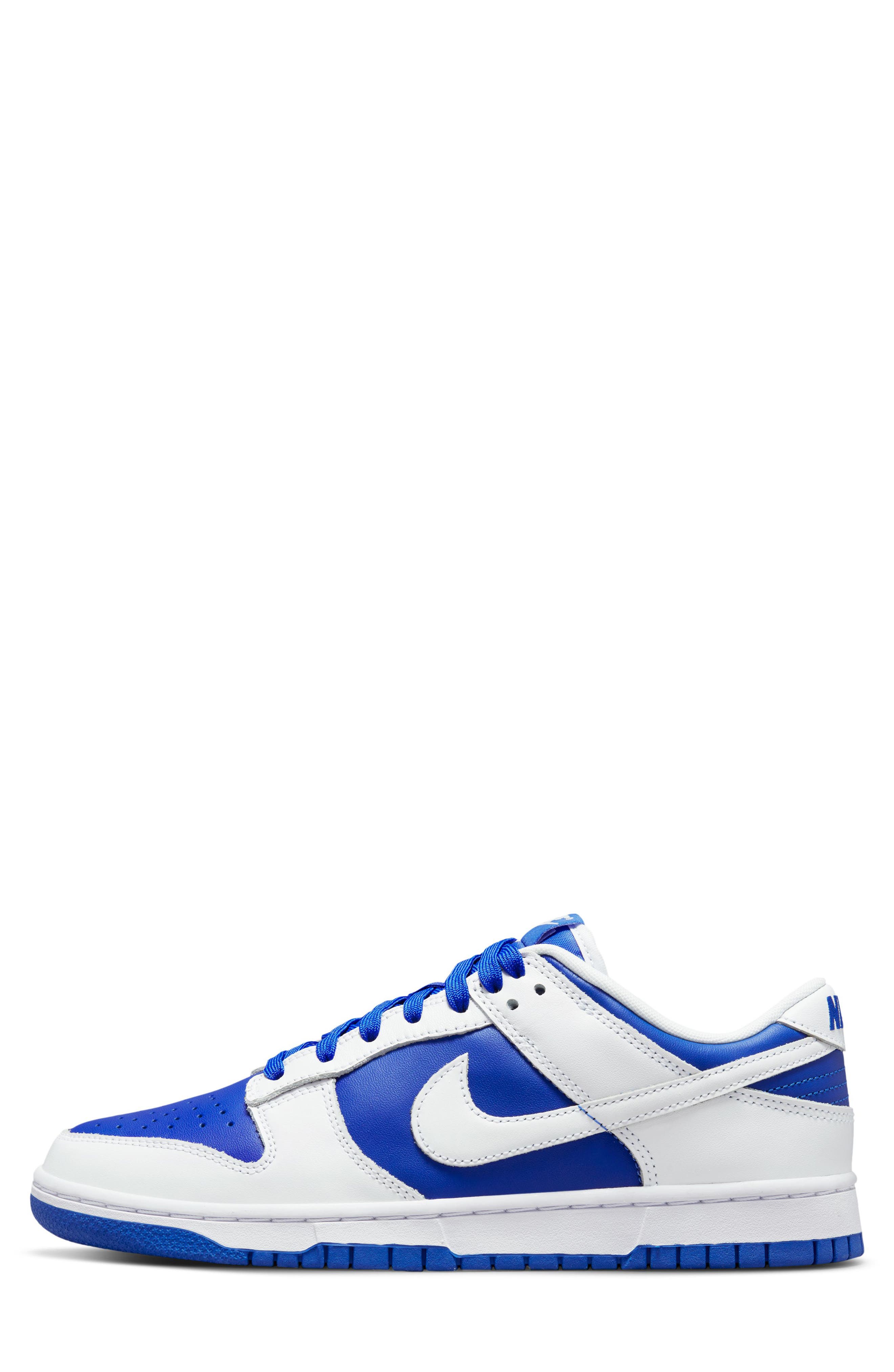 Nike Dunk Low Basketball Sneaker, Alternate, color, Racer Blue/ Racer Blue