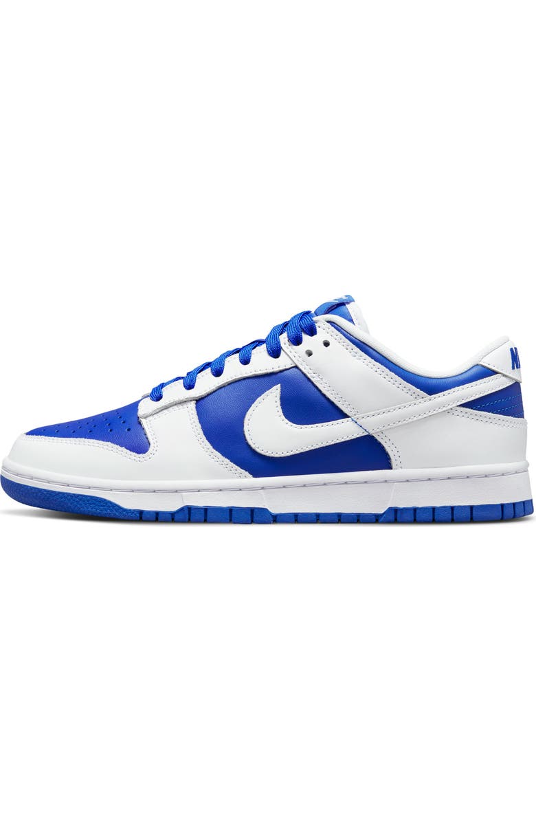 Nike Dunk Low Basketball Sneaker, Alternate, color, Racer Blue/ Racer Blue