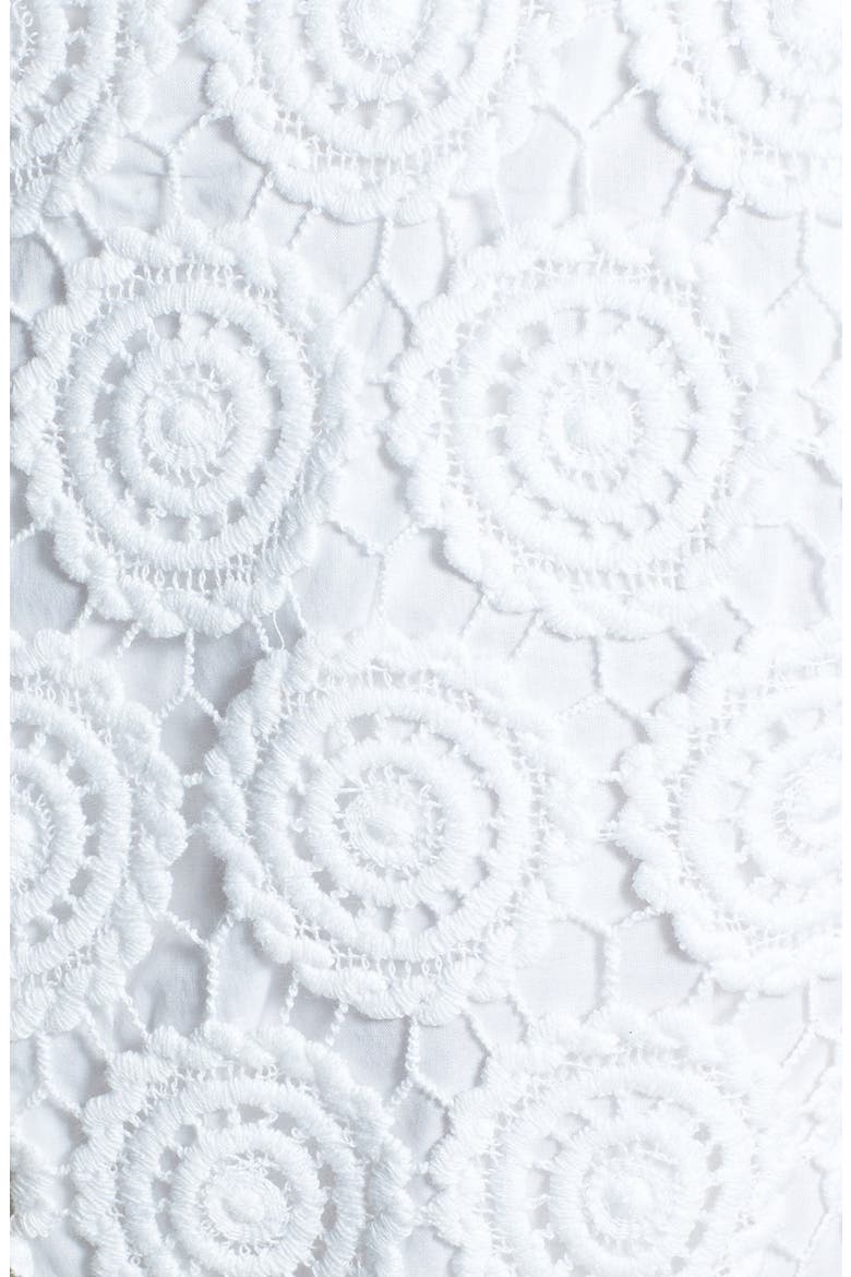 Eyelet Lace Shift Dress, Alternate, color, WHITE