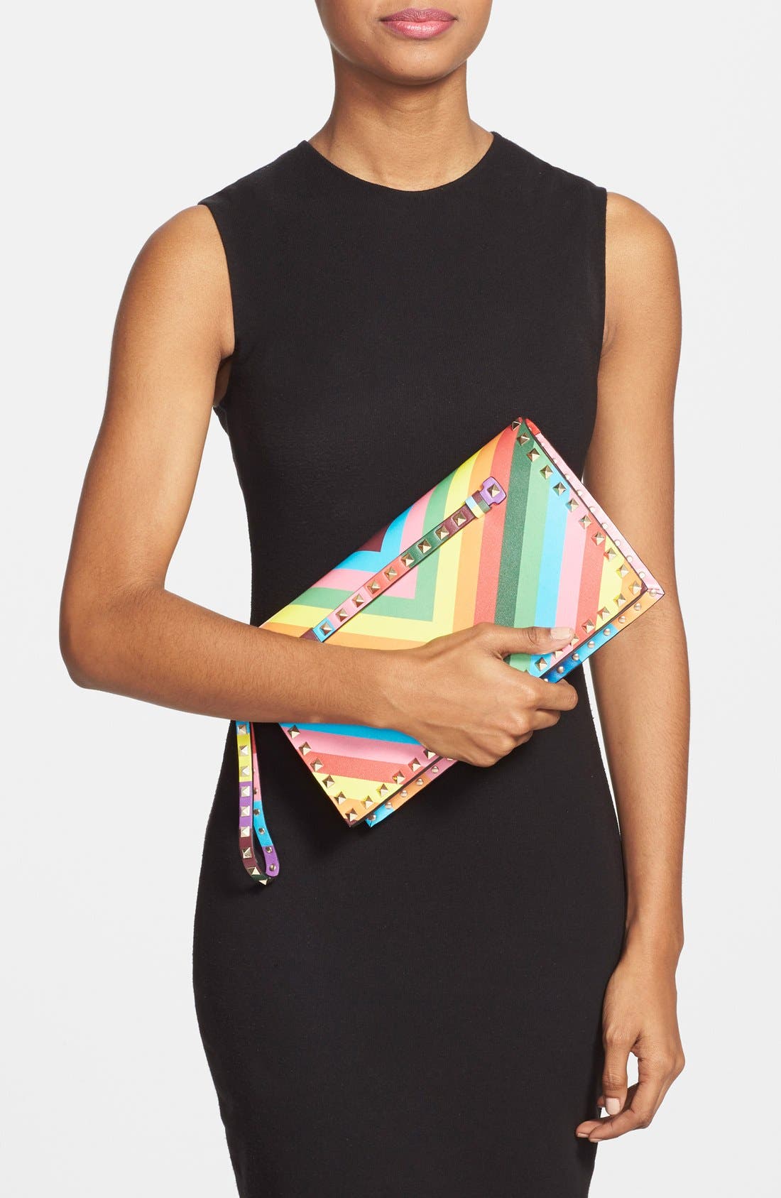 'Rockstud 1973' Flap Clutch, Alternate, color, MULTI