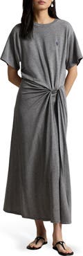 Polo Ralph Lauren Side Twist Midi T-Shirt Dress