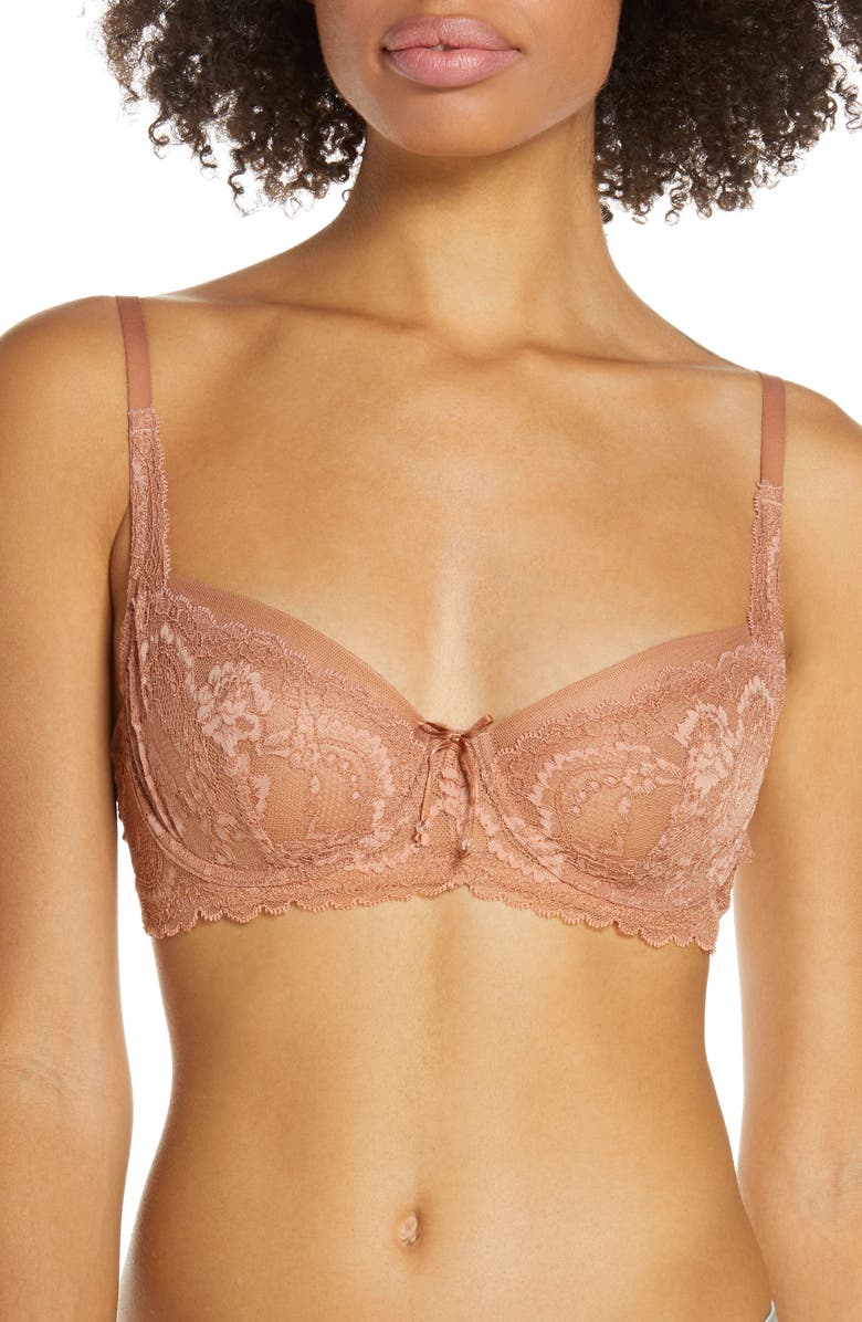 Skarlett Blue Minx Underwire Balconette Bra, Main, color, Gleam
