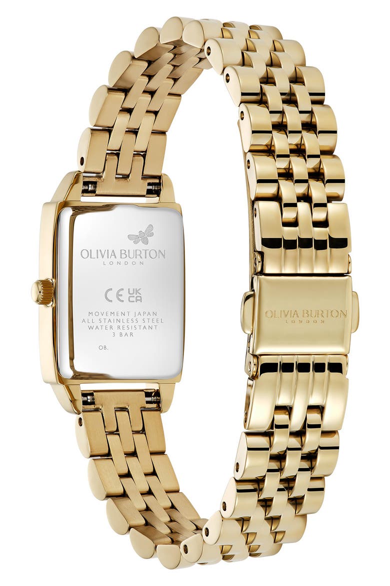 Classics Rectangular Bracelet Watch, 20mm, Alternate, color, WHITE
