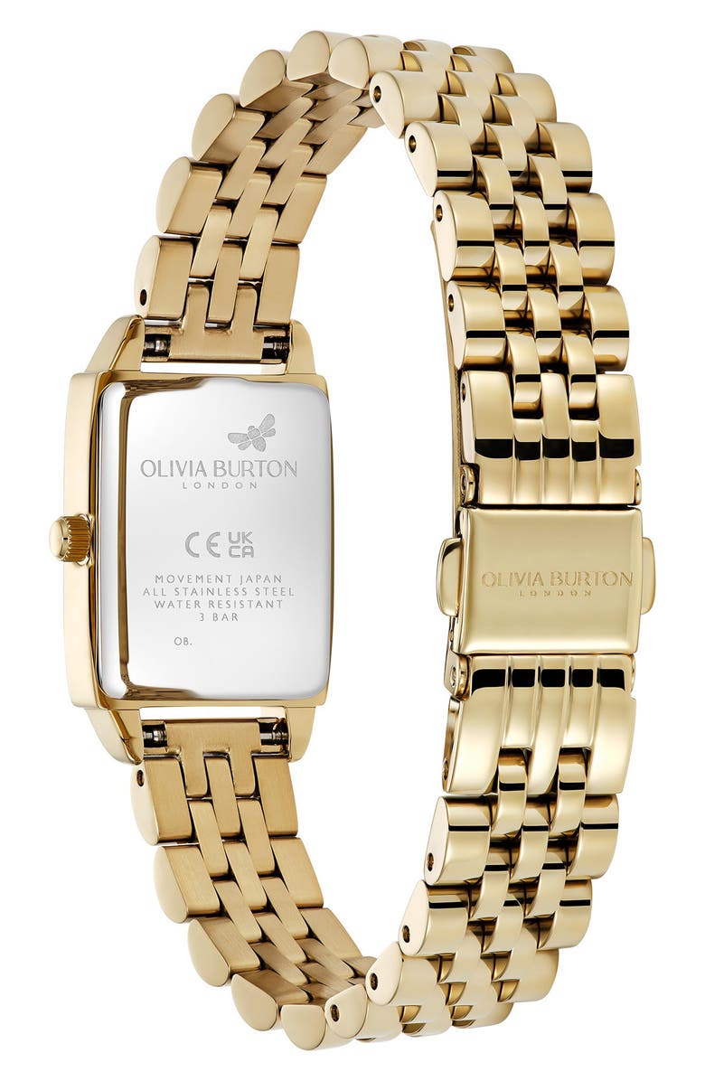 Olivia Burton Classics Rectangular Bracelet Watch, 20mm, Alternate, color, White
