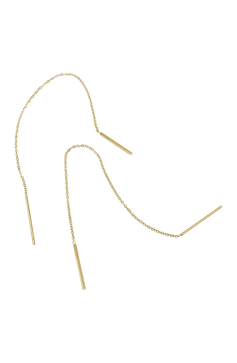 Adornia Water Resistant Threader Earrings, Main, color, Yellow