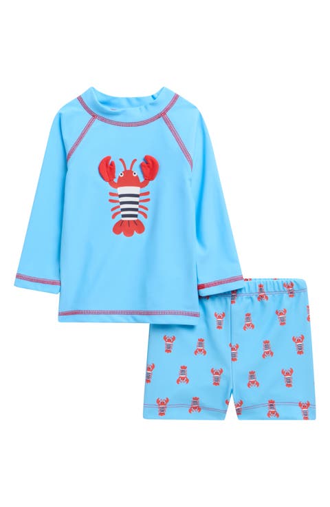 Lobster Rash Guard & Swim Trunks Set (Baby)