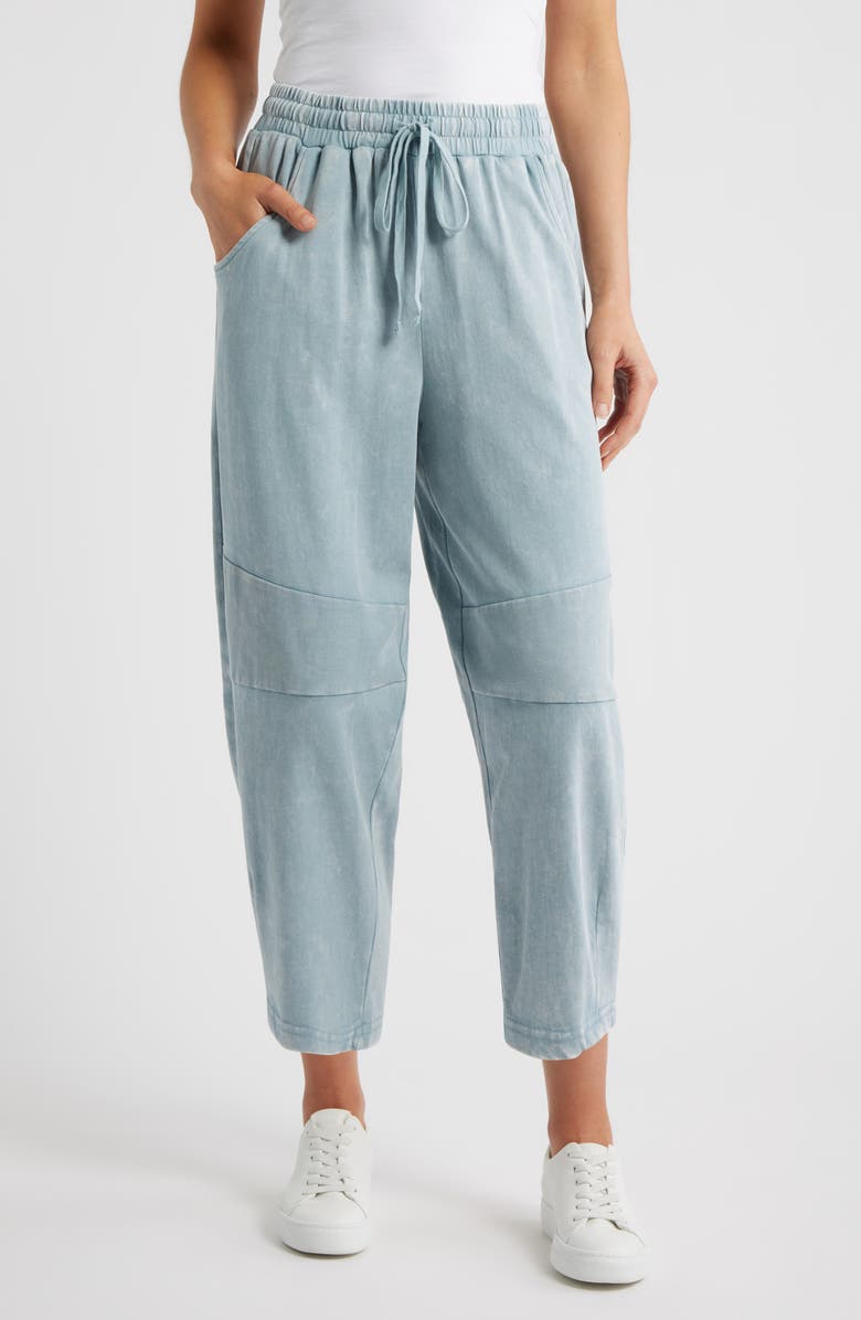 CITY BLUES Cotton Barrel Leg Sweatpants, Main, color, Blue Grotto