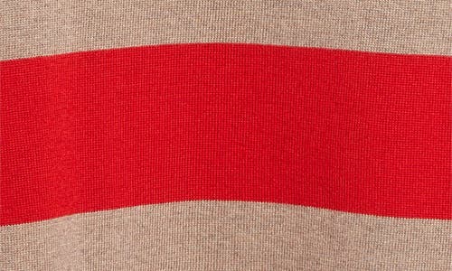 Drake's Block Stripe Long Sleeve Rugby Polo Sweater In Multi