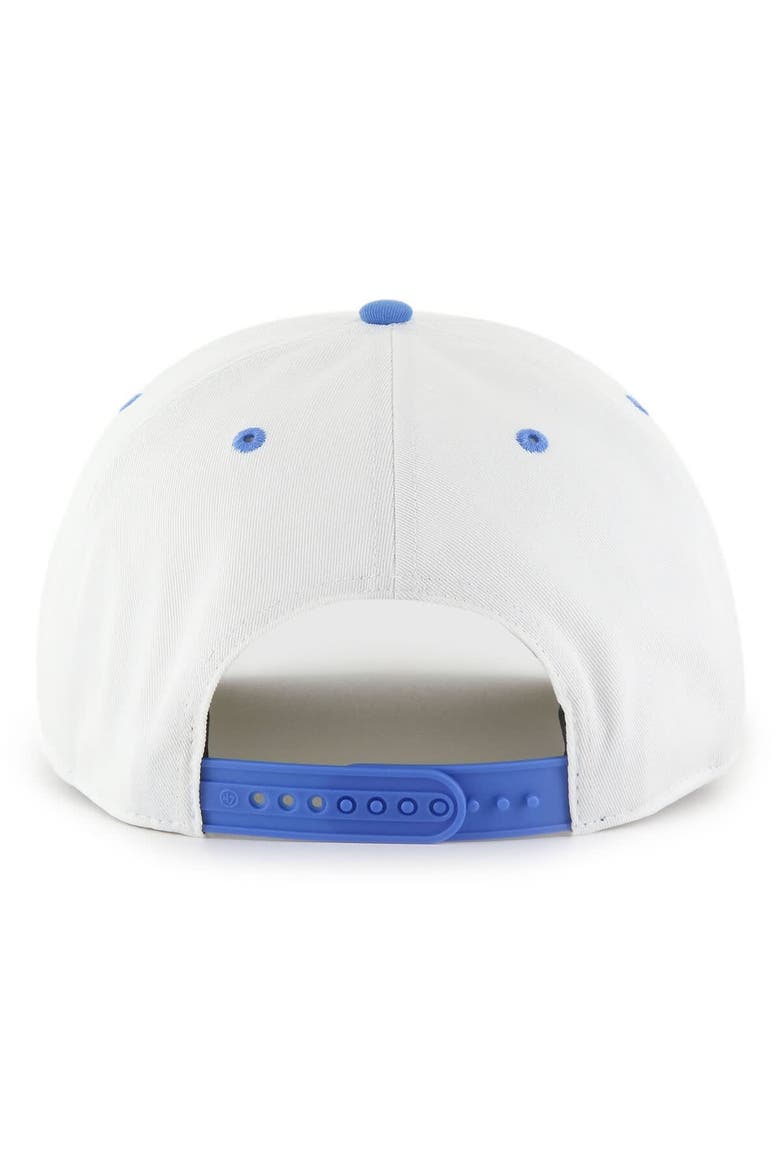 Men's '47 White/Blue Detroit Lions Roscoe Two-Toned Hitch Adjustable Hat, Alternate, color, White