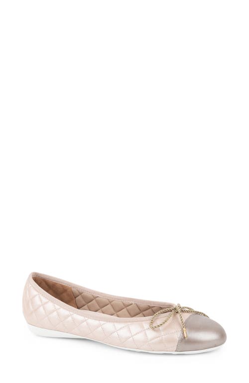 Paul Mayer Cap Toe Quilted Ballet Flat