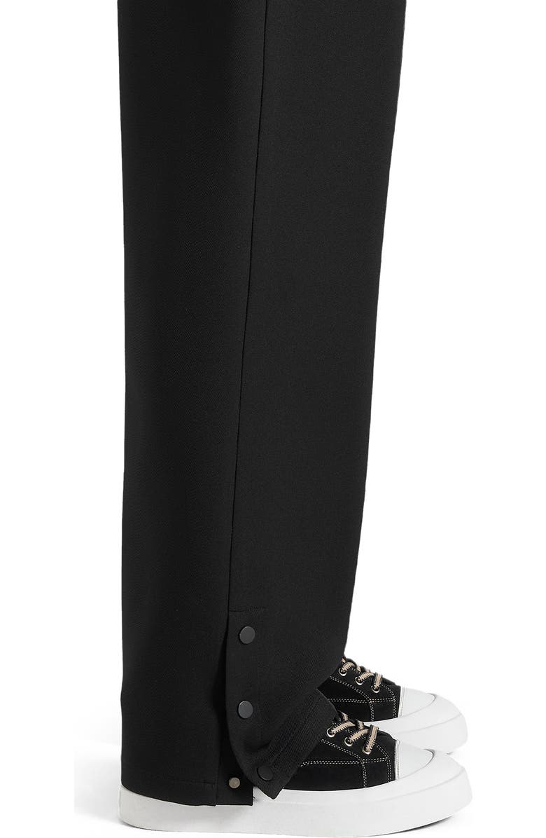 Manière De Voir Vienna Suede Contrast Stitch Sneaker, Alternate, color, Black