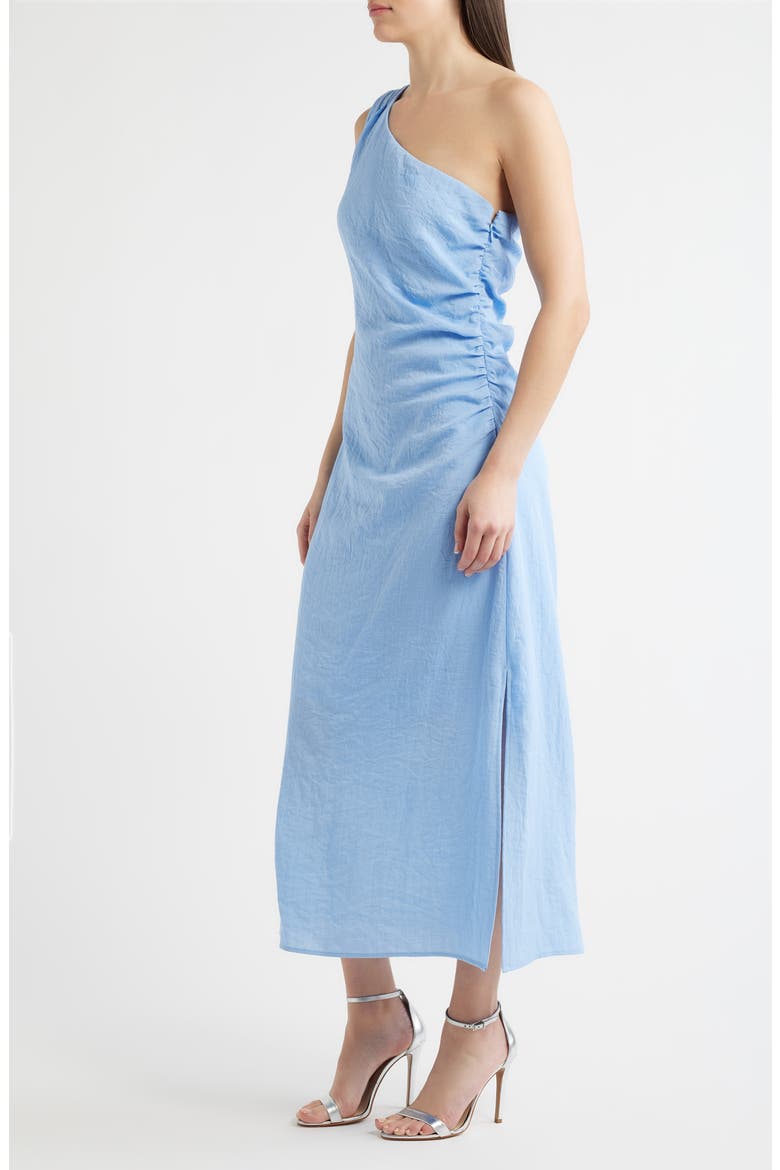 One-Shoulder Dress, Alternate, color, DENIM