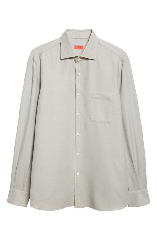 Isaia Cotton & Silk Button-up Shirt In Green