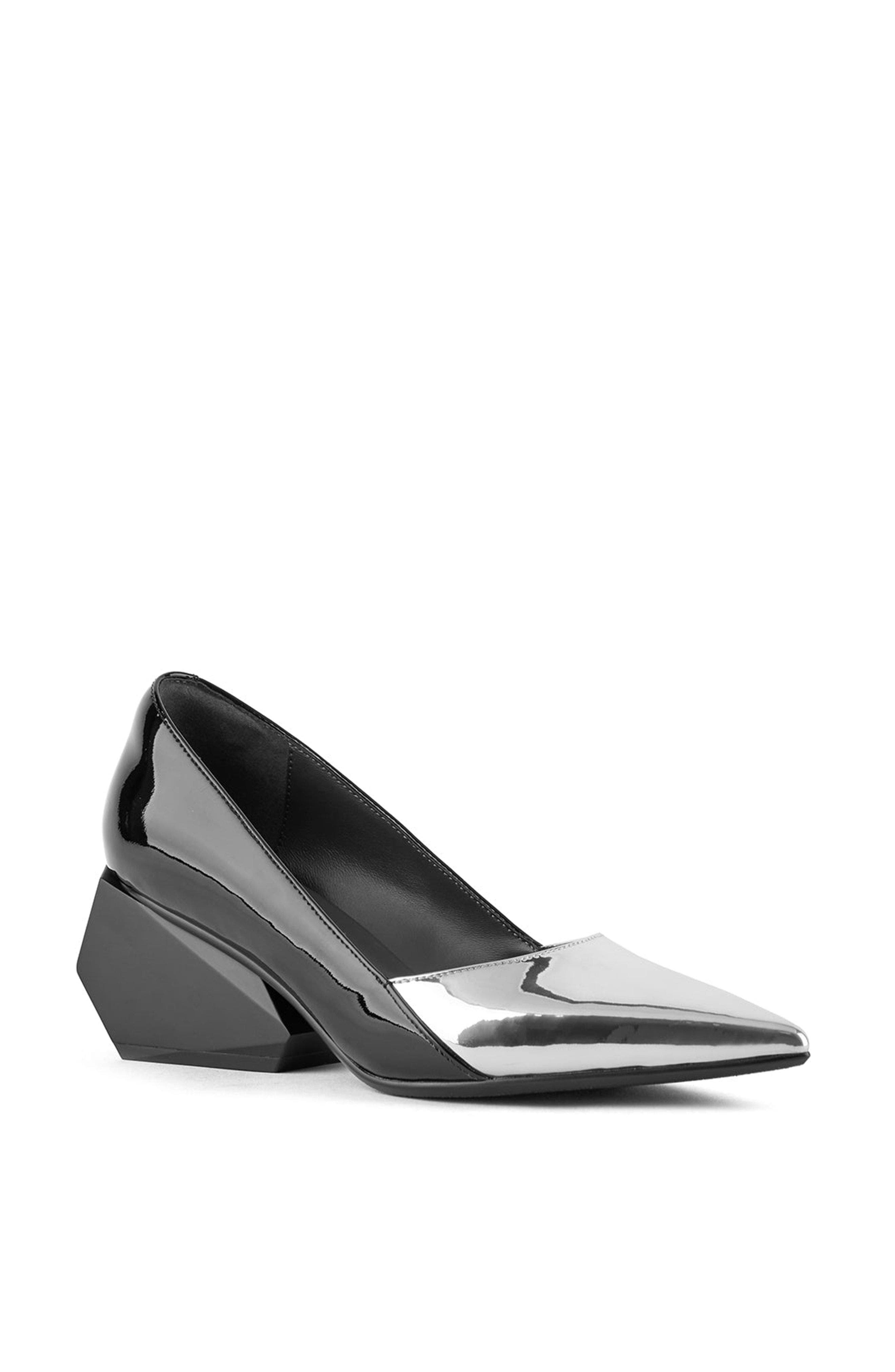 United Nude Ricky Pump Mid, Alternate, color, Silver + Black