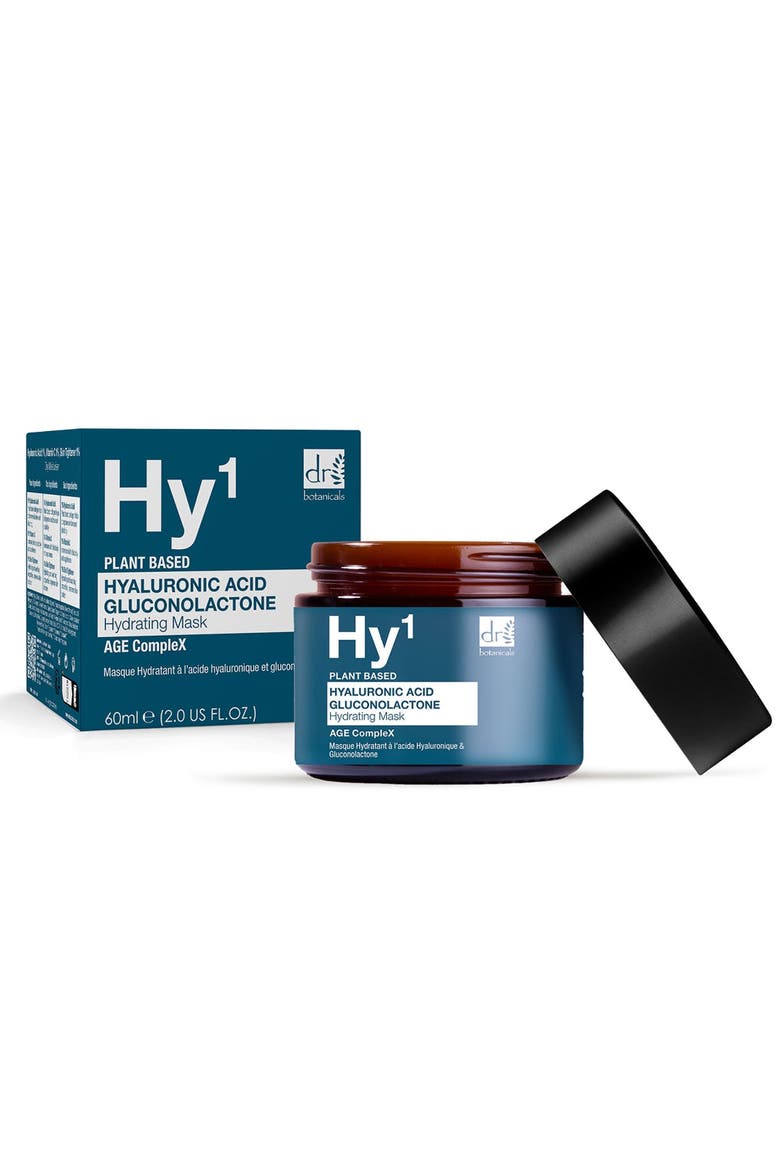 Hyaluronic Acid 1% & Gluconolactone Mask 60ml for Dryness, Fine Lines & Wrinkles, Main, color, White