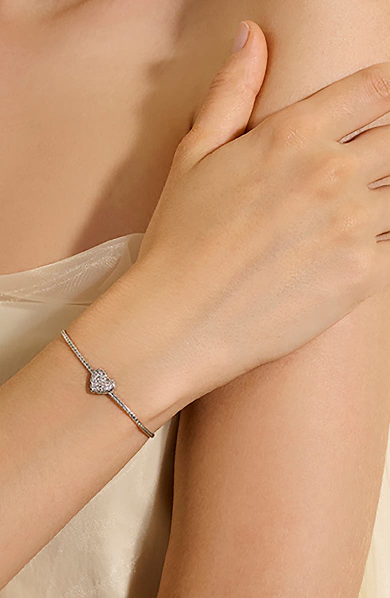 John Hardy Essentials Heart Pavé Bracelet, Alternate, color,