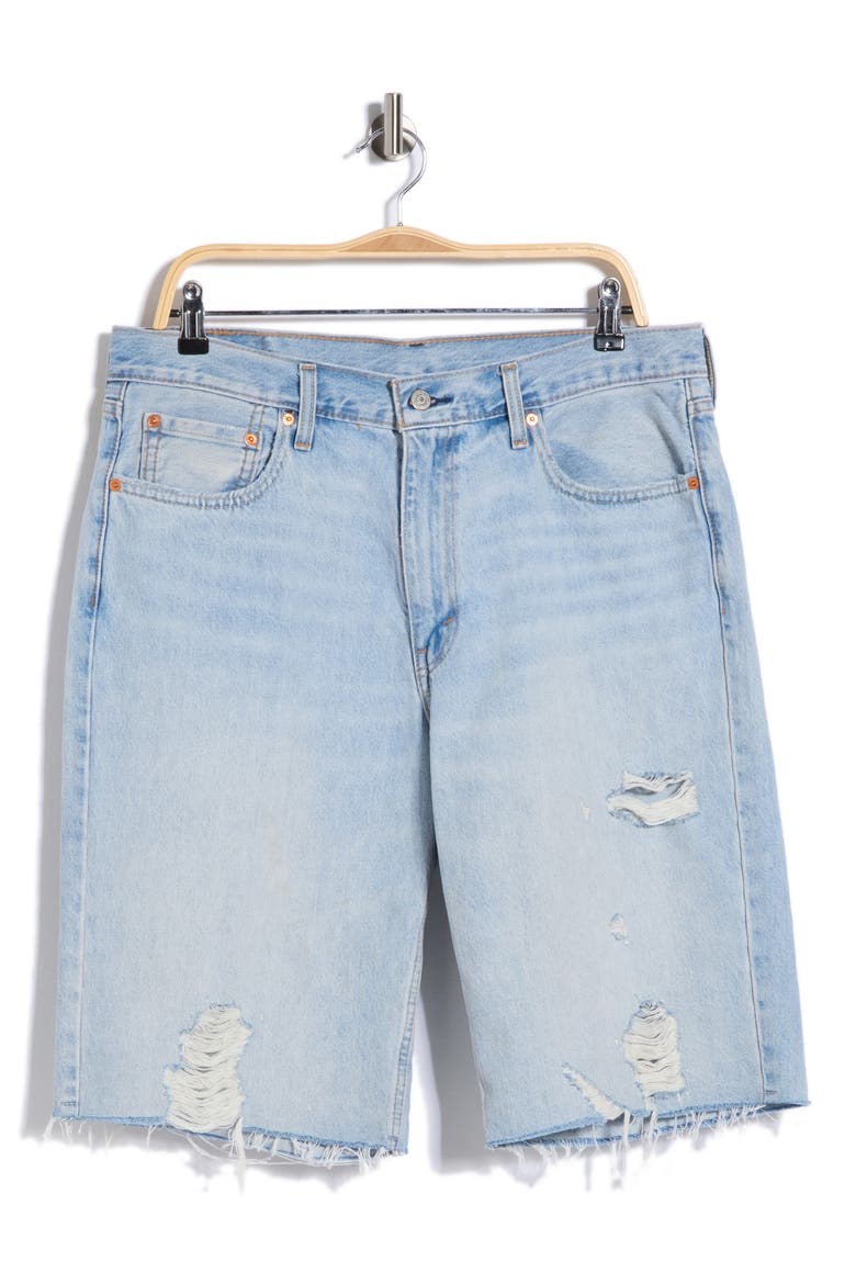 469 Ripped Loose Denim Shorts, Alternate, color, CALL ME