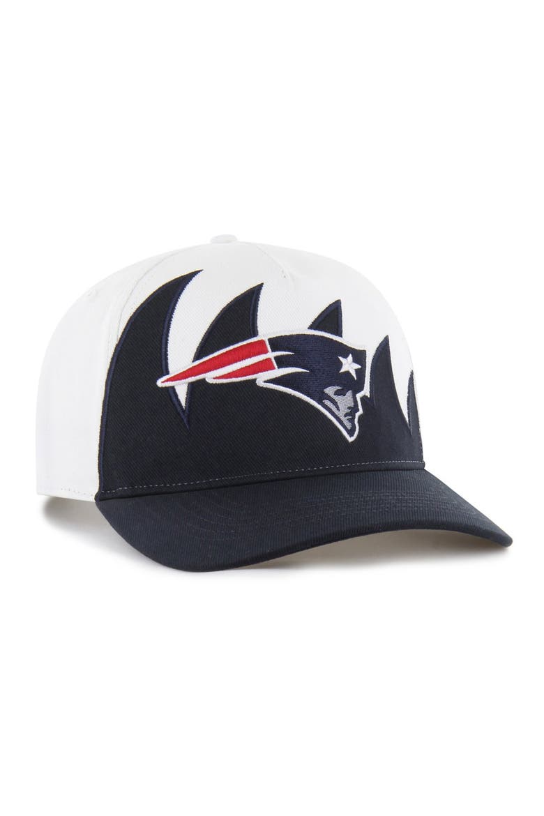 Men's '47 White New England Patriots Jagged Hitch Adjustable Hat, Alternate, color, White