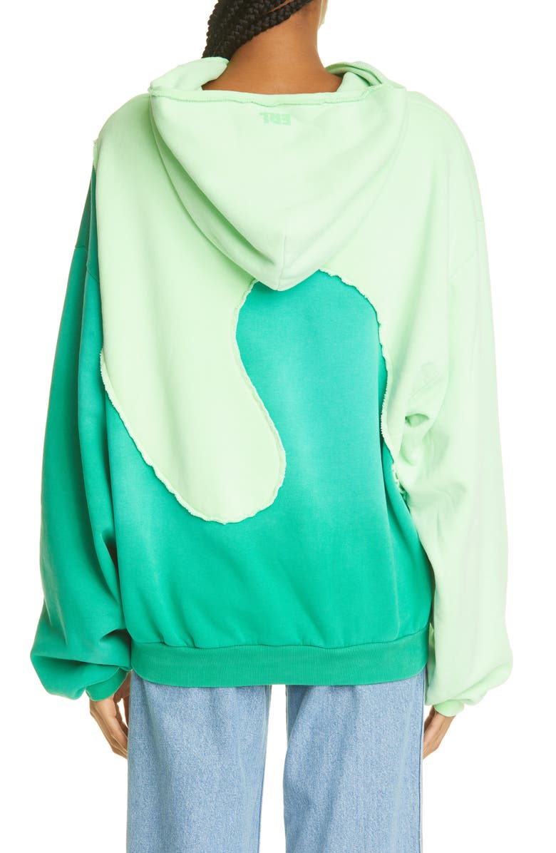 ERL Spiral Oversize Cotton Blend Hoodie, Alternate, color, 