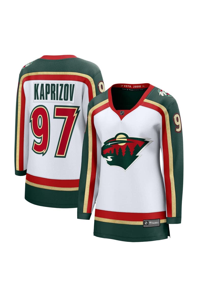 Women's Fanatics Kirill Kaprizov White Minnesota Wild 25th Anniversary Breakaway Player Jersey, Main, color, White