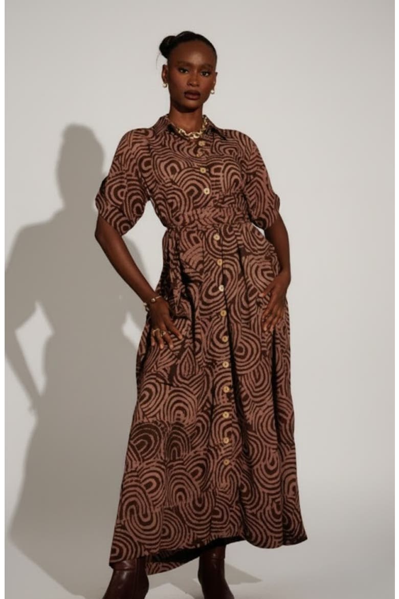 Asake Dress, Main, color, Brown