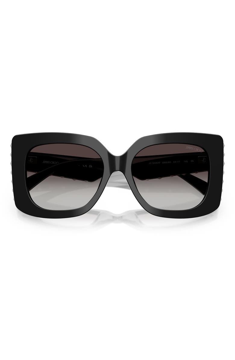Jimmy Choo 54mm Butterfly Sunglasses, Alternate, color, Black