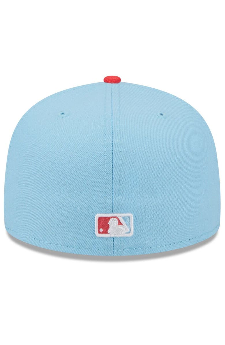 New Era Men's New Era Light Blue/Red New York Yankees Spring Color Two-Tone 59FIFTY Fitted Hat, Alternate, color, Light Blue