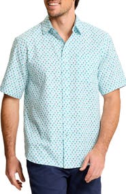 Tommy Bahama Nova Wave Flock It to You Short Sleeve Seersucker Button-Up Shirt