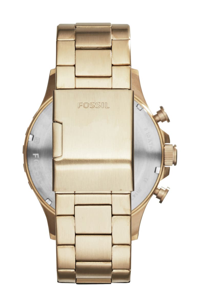 Fossil 'Nate' Chronograph Bracelet Watch, 50mm, Alternate, color, 