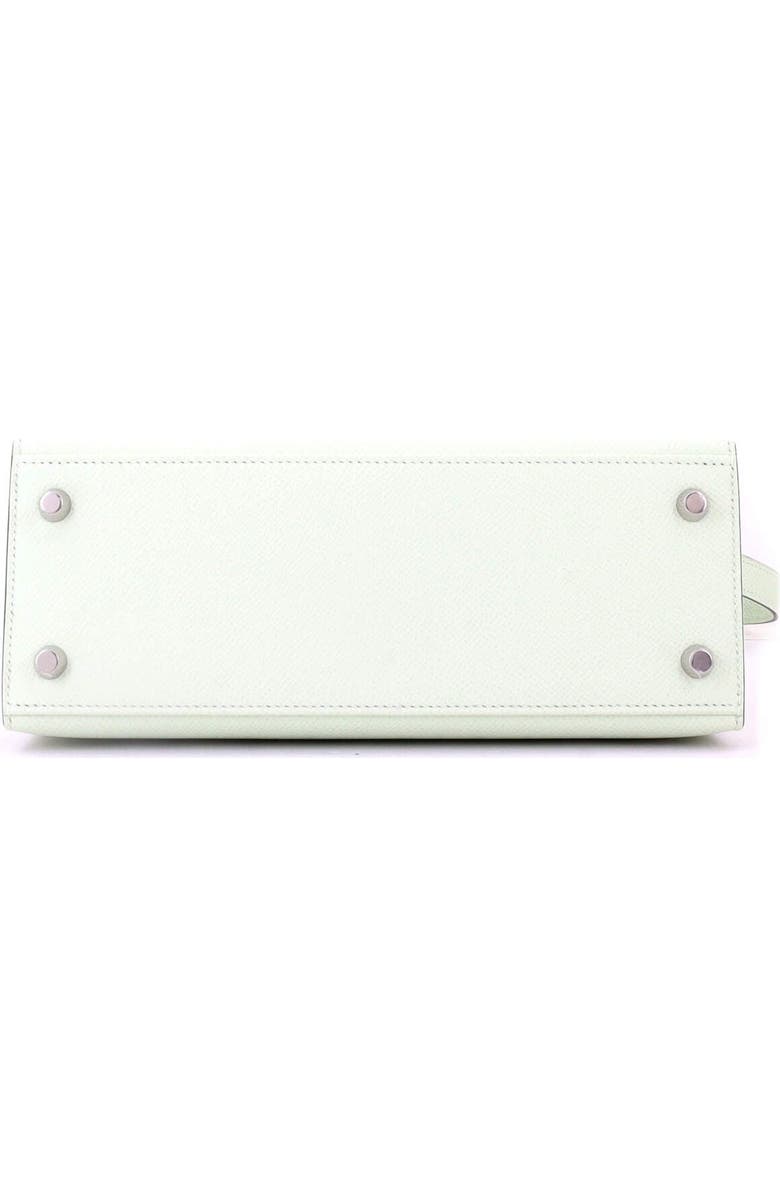 Pre-Owned Hermes Kelly Handbag Green Epsom with Palladium Hardware 25, Alternate, color,