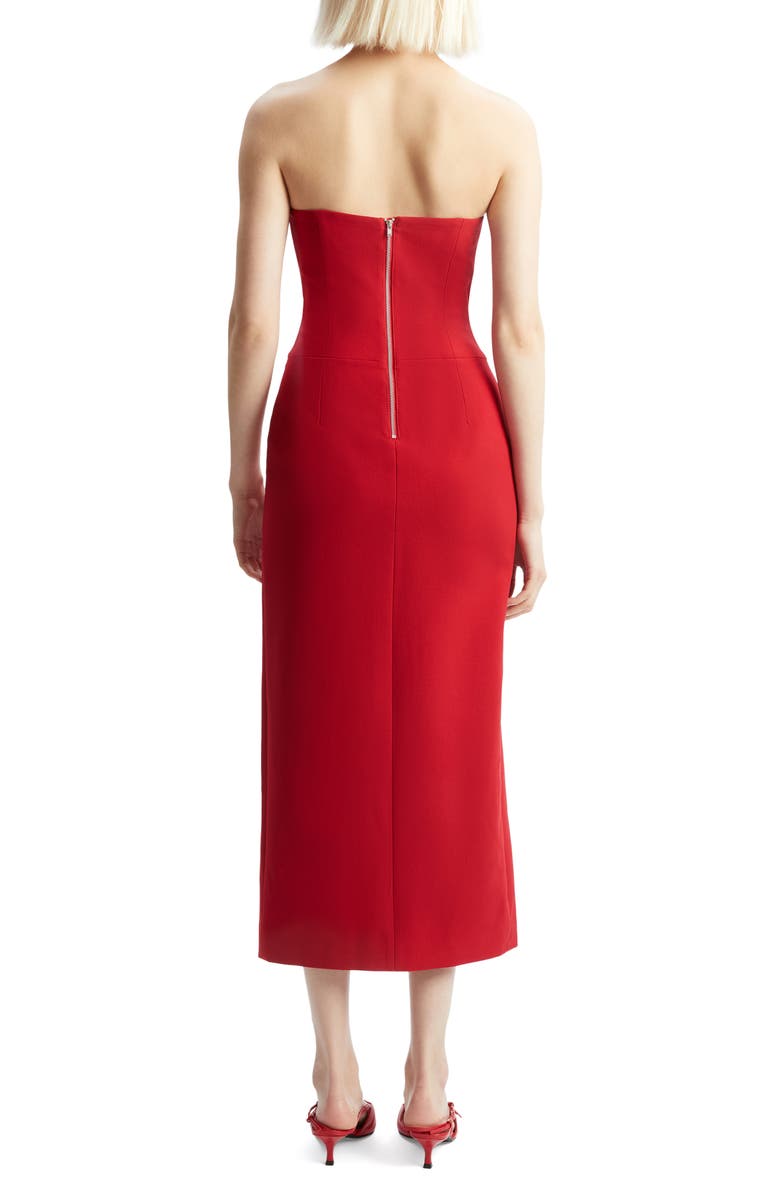 Bardot Nikki Strapless Sheath Dress, Alternate, color, Deep Red