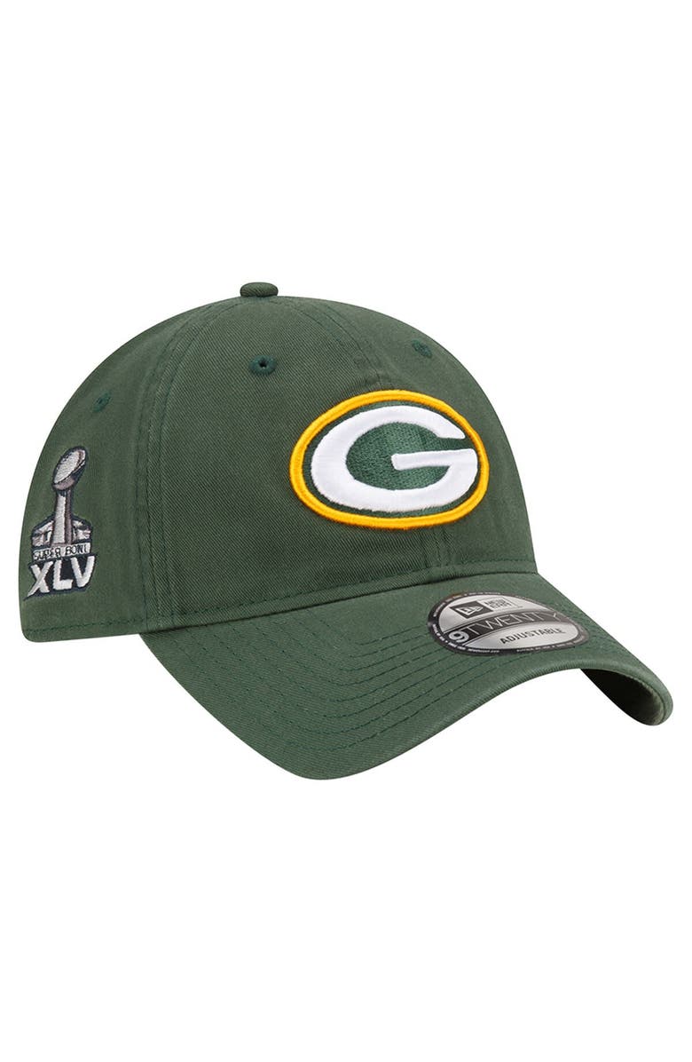 New Era Men's New Era  Green Green Bay Packers Distinct 9TWENTY Adjustable Hat, Main, color, 