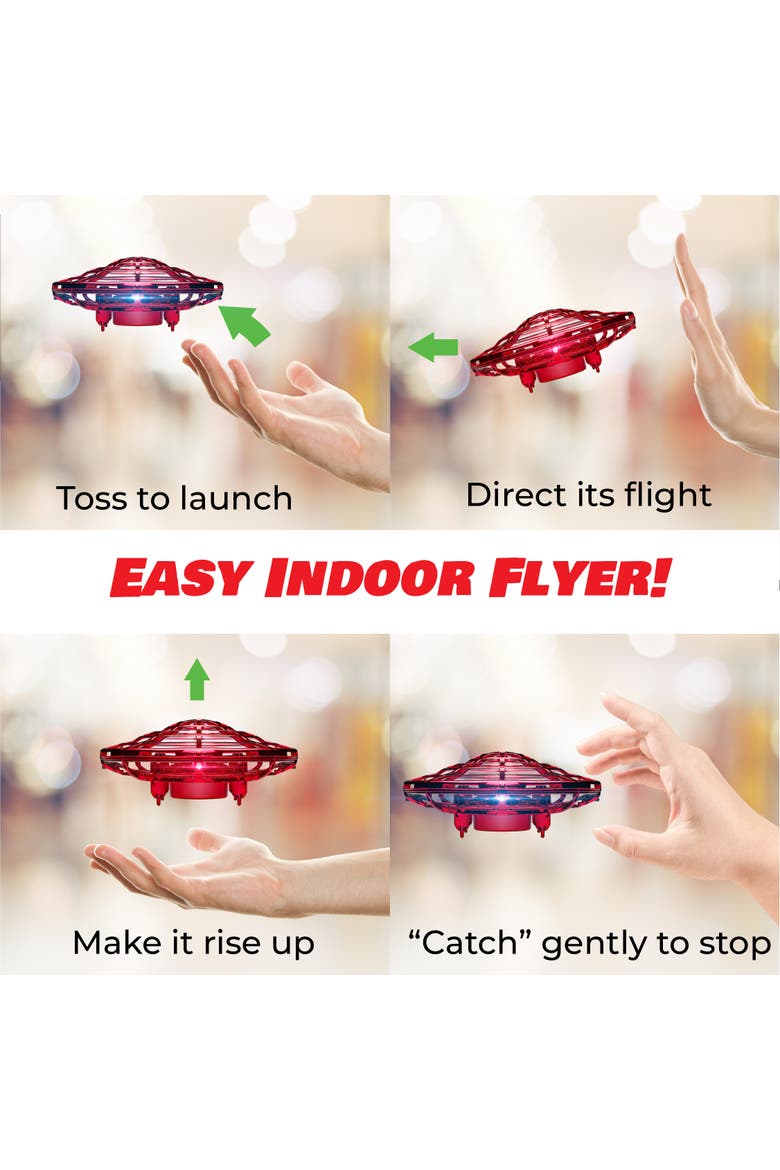 Scoot Hand Operated Drone -  Red, Alternate, color, Red