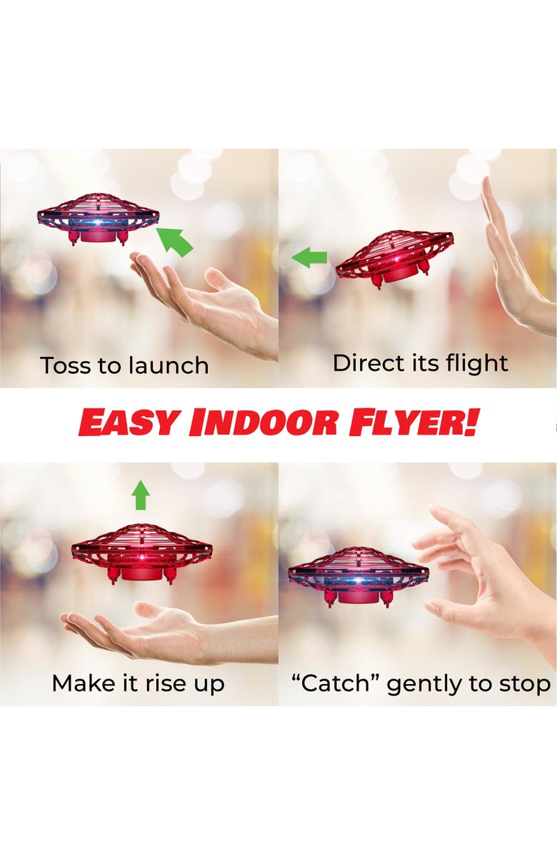 Force1 Scoot Hand Operated Drone -  Red, Alternate, color, Red