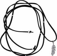 OLIVIA WELLES Feather Choker Necklace