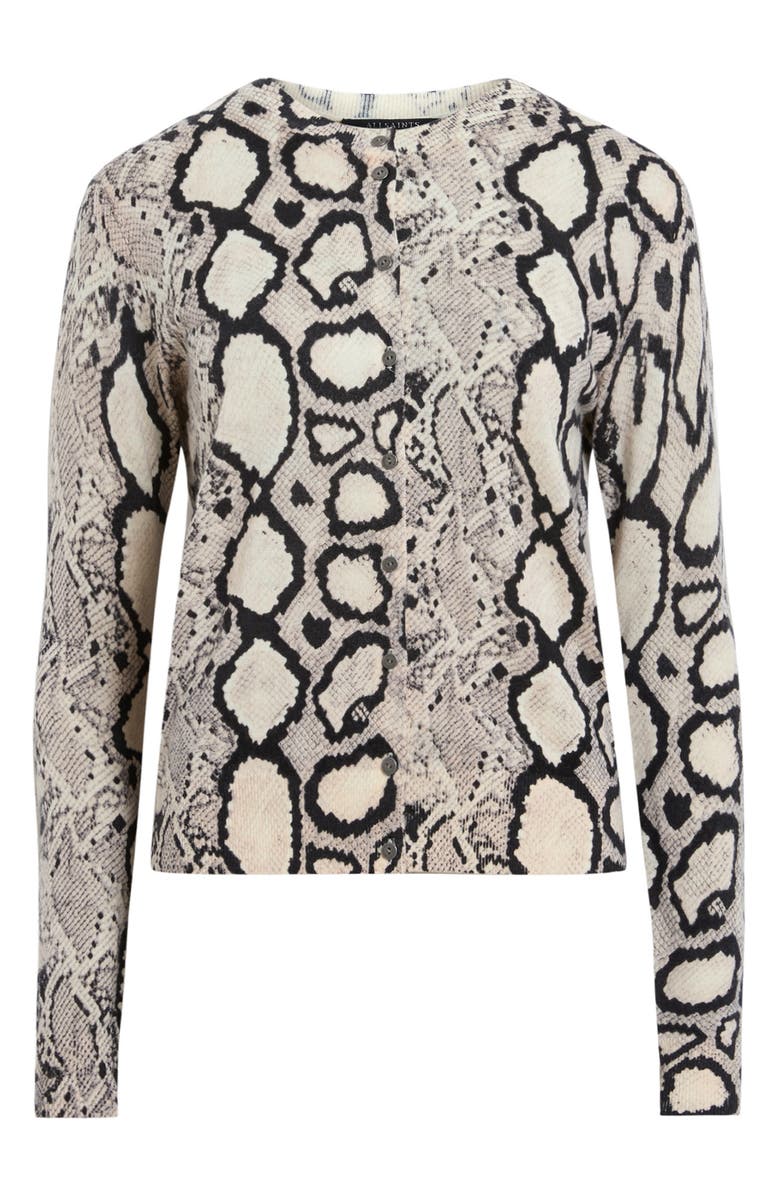 AllSaints Anouk Wool Cardigan, Alternate, color, Flow Ecru White