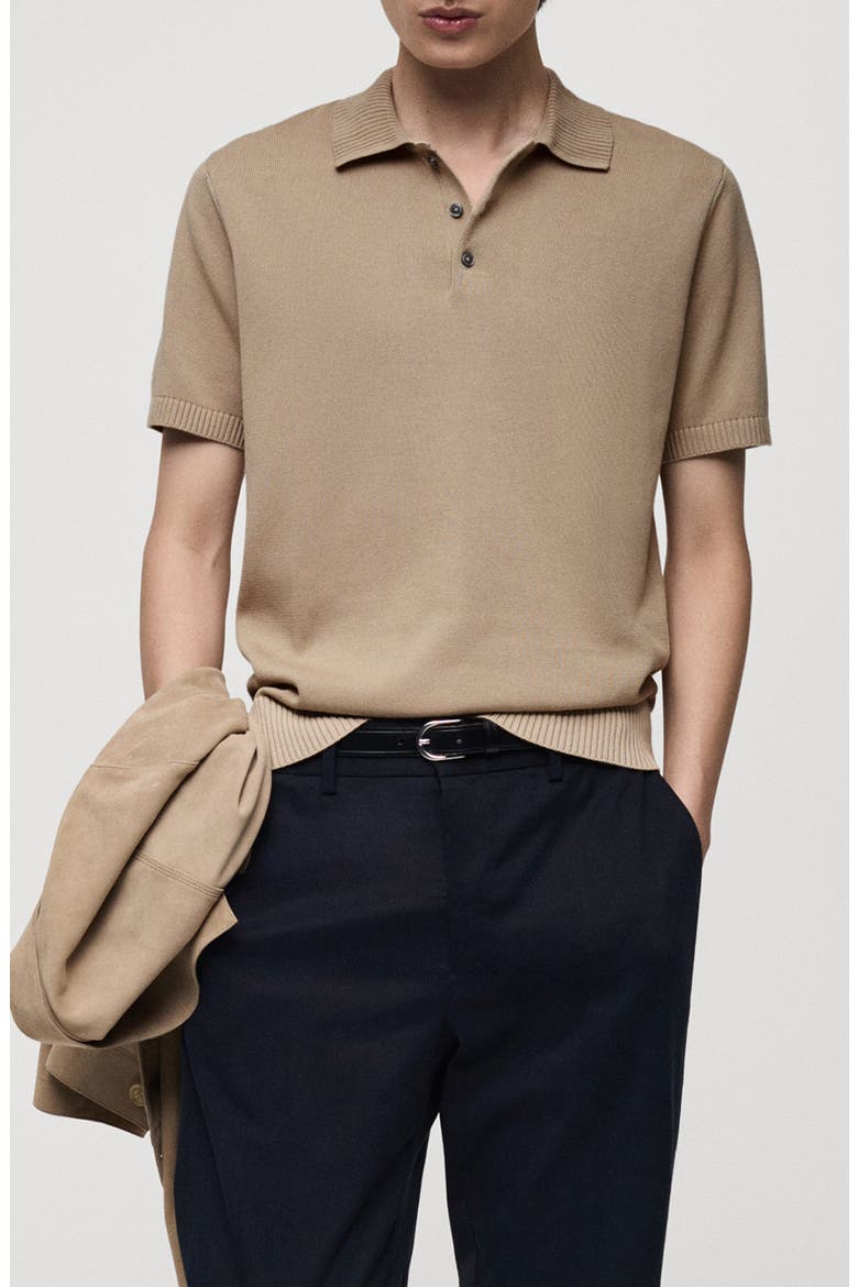 Regular Fit Cotton Polo, Main, color, BEIGE